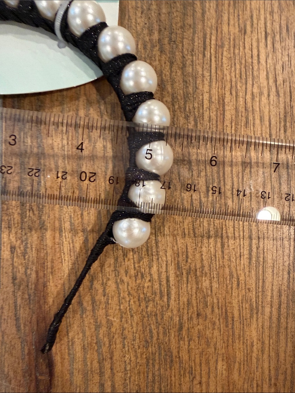 NEW! (1) Elegant Black & Ivory Pearl Beaded Headband - Picture 3 of 5